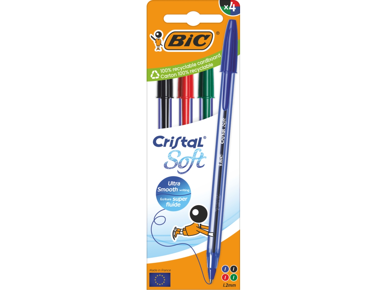 PENNA CRISTAL SOFT 4PZ ASS. 516343 PENNA CRISTAL SOFT 4PZ ASS. 516343