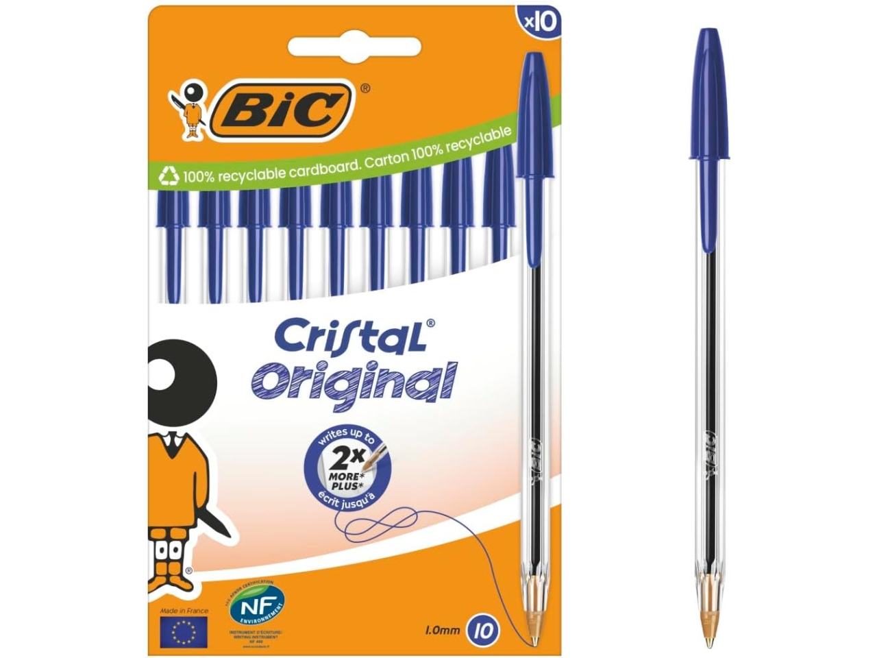 PENNA CRISTAL MED BOX 10 BLUE EU 516352