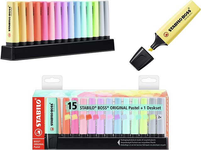 STABILO EVIDENZIATORE BOSS PASTEL 15pz