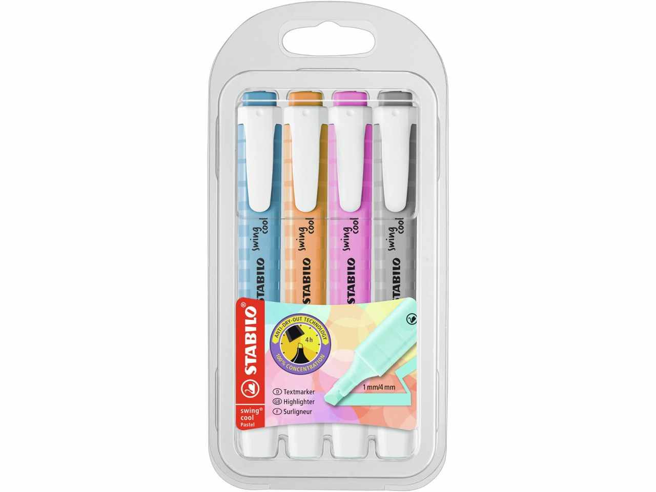 STABILO EVIDENZIATORI SWING COOL 4pz 27