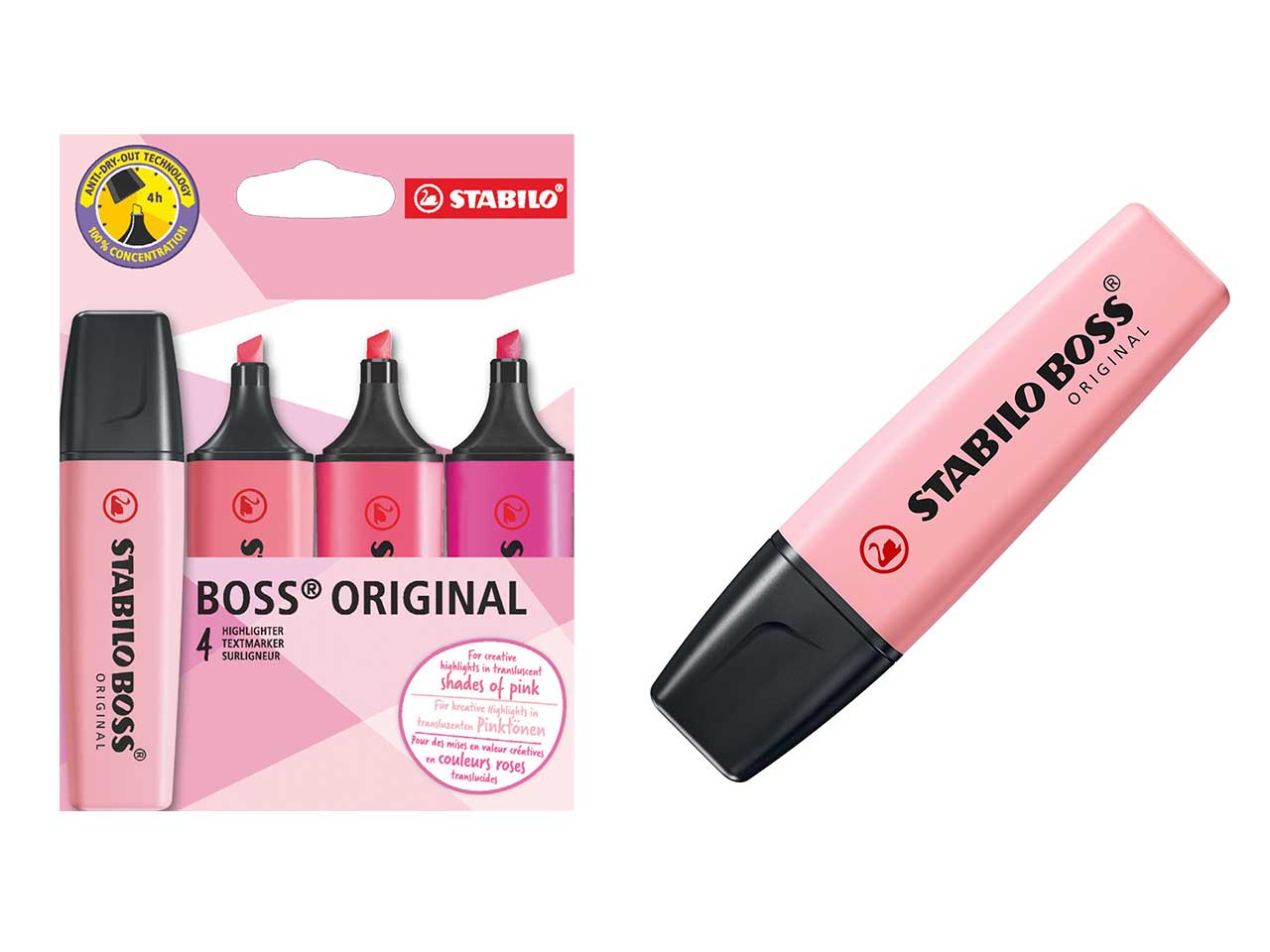 STABILO BOSS ORIGINAL ROSA4PZ D70/4-6-1
