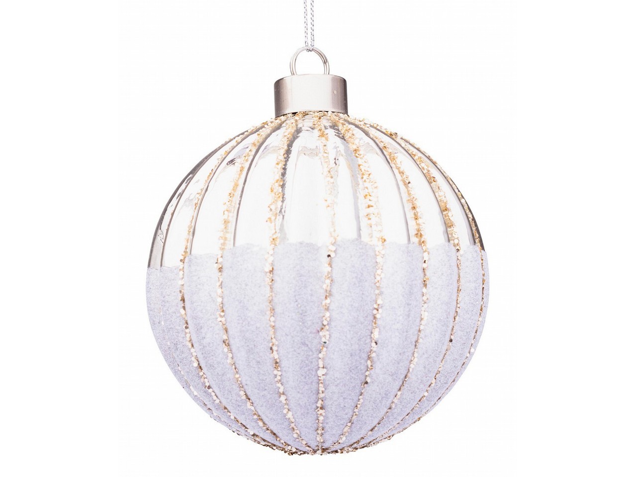 SFERA IN VETRO 10CM ARGENTO 0937380