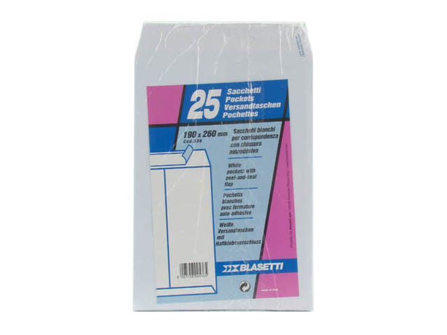BUSTE SACCO BIANCHE 25pz 19×26 536