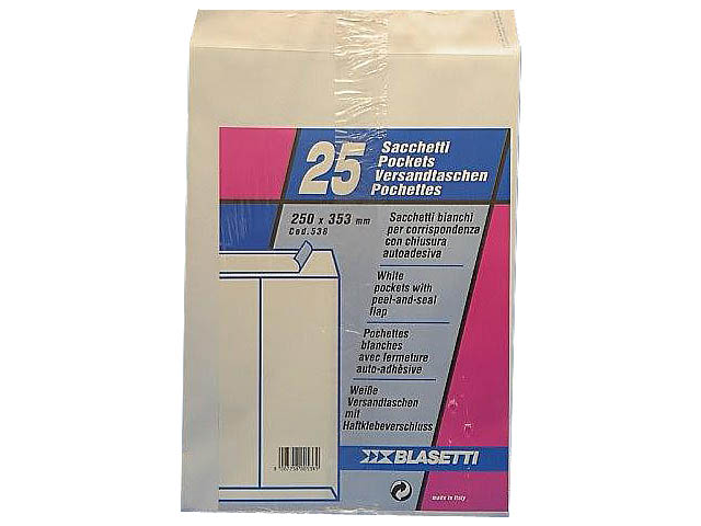 BUSTE SACCO BIANCHE 25pz 25×35 538