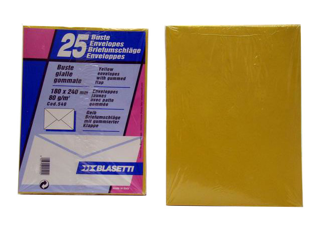 BUSTE GIALLE 80 25pz 18×24 0540