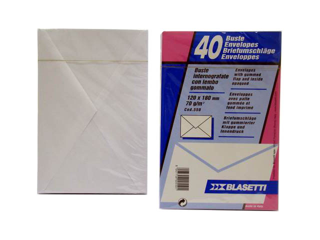 BUSTE BIANCHE 40pz 12×18 0550
