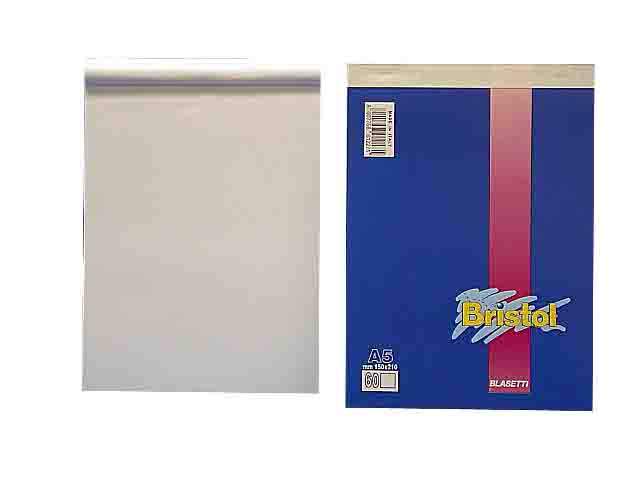 BLOCCO NOTES BRISTOL A5 BIANCO 60F1030