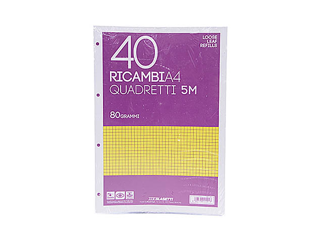 RICAMBI A4 80GR.40F 5M 1201