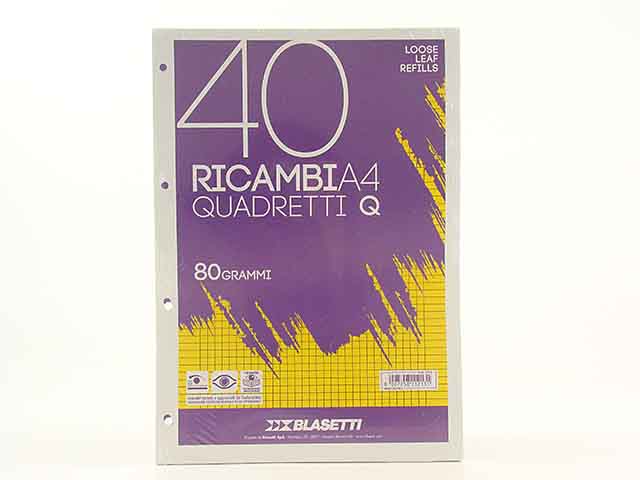RICAMBI A4 80GR. 40F Q 1213