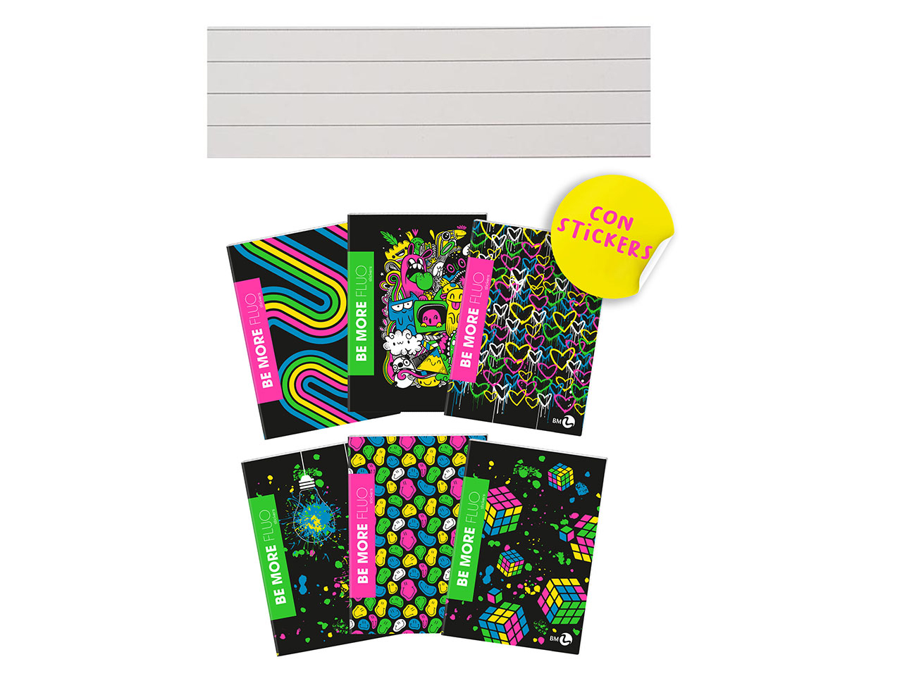 QUADERNI MAXI FLUO 1 RIGO 10PZ 22549