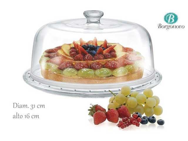 PIATTO TORTA 31 C/CUPOLA VETRO 13210147