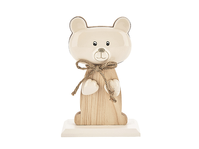 ORSETTO LEGNO CERAMICA 13cm 1203006 ORSETTO LEGNO CERAMICA 13cm 1203006