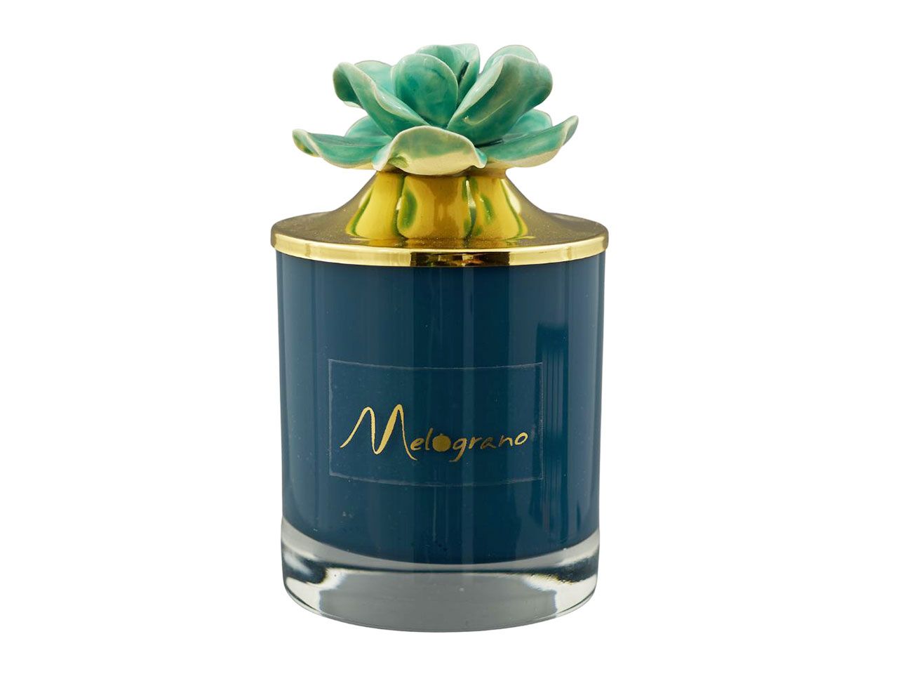 CANDELA VERDE LISCIA CON FIORE C 623883