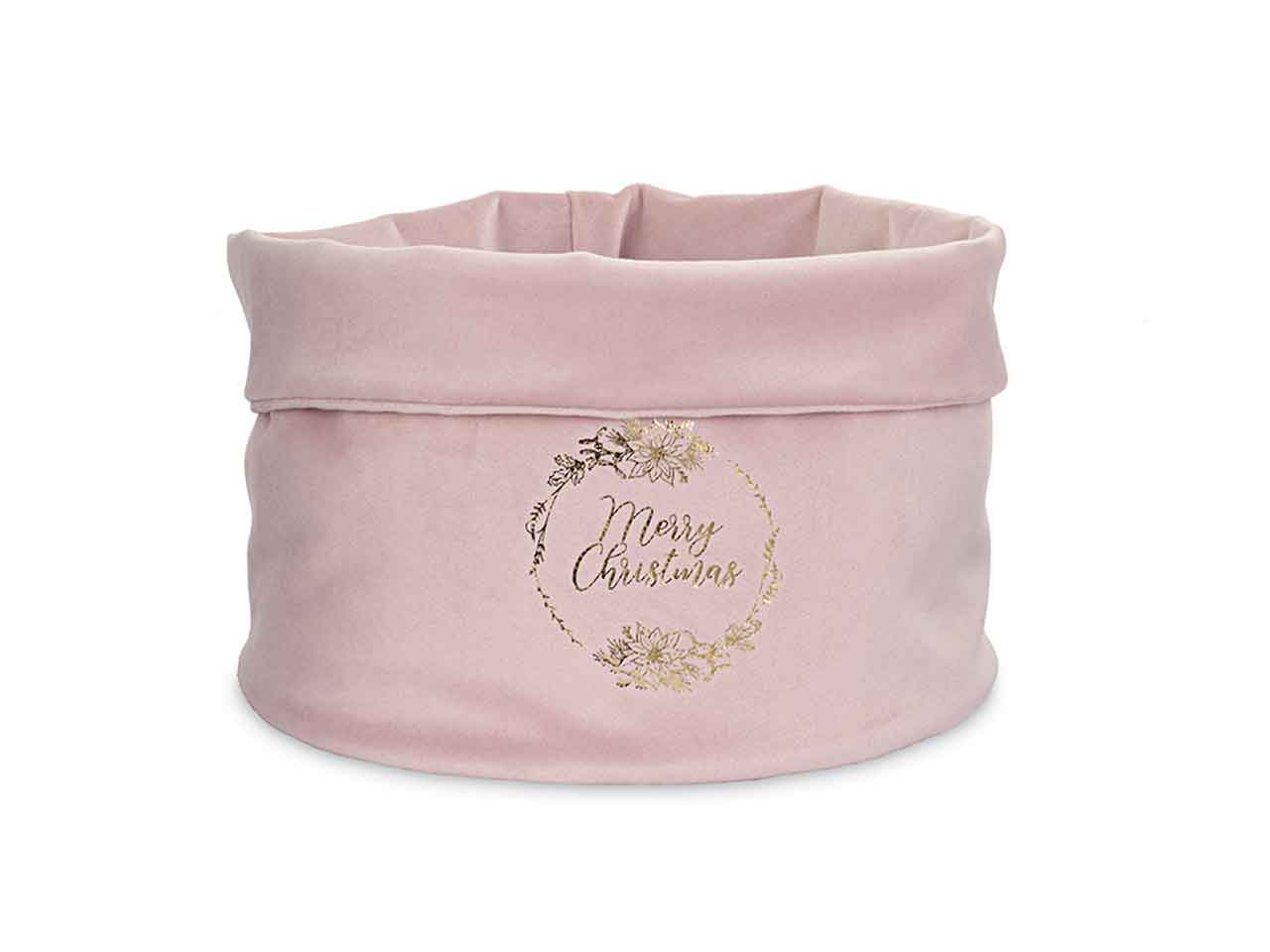 CESTINO VELL.ROSA SCRITTA ORO 20520M $