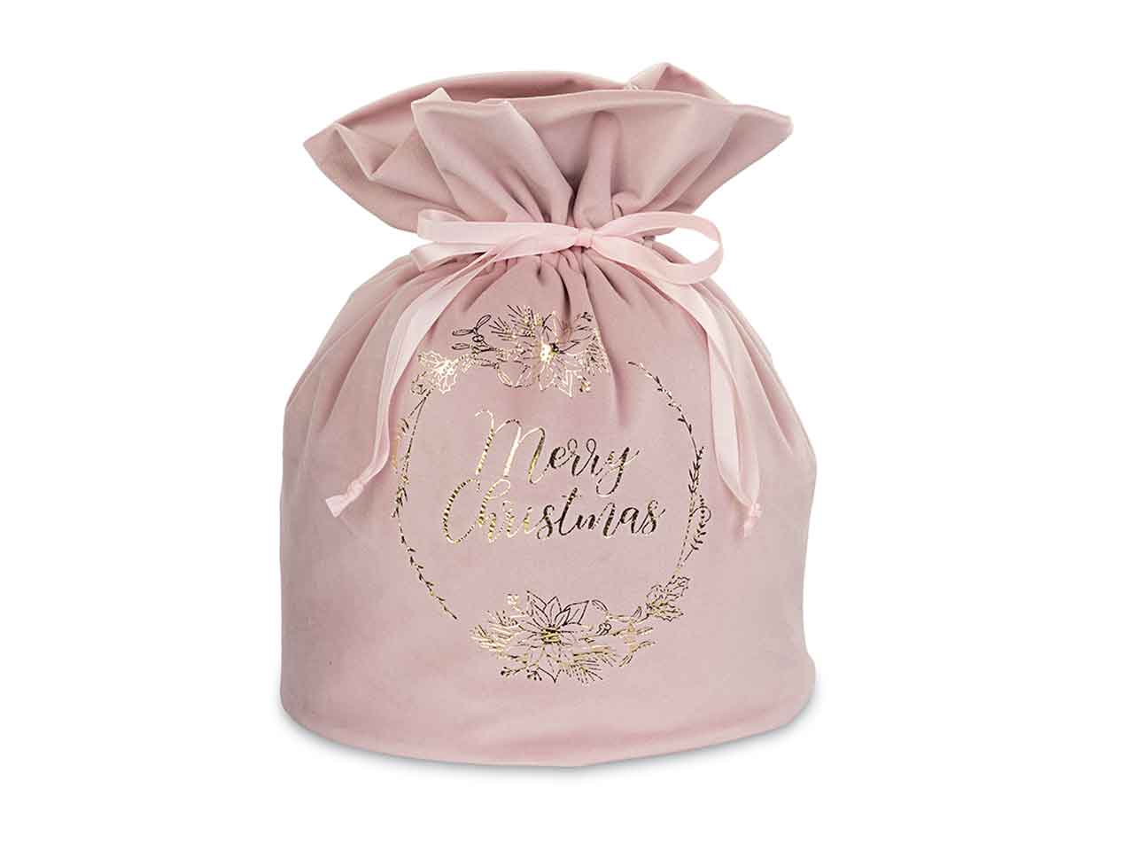 CESTINO VELL.ROSA SCRITTA ORO 20522M $