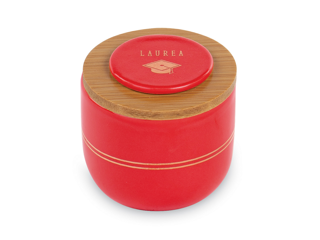 CANDELA IN BARATTOLO ROSSO 6X6CM 29361M
