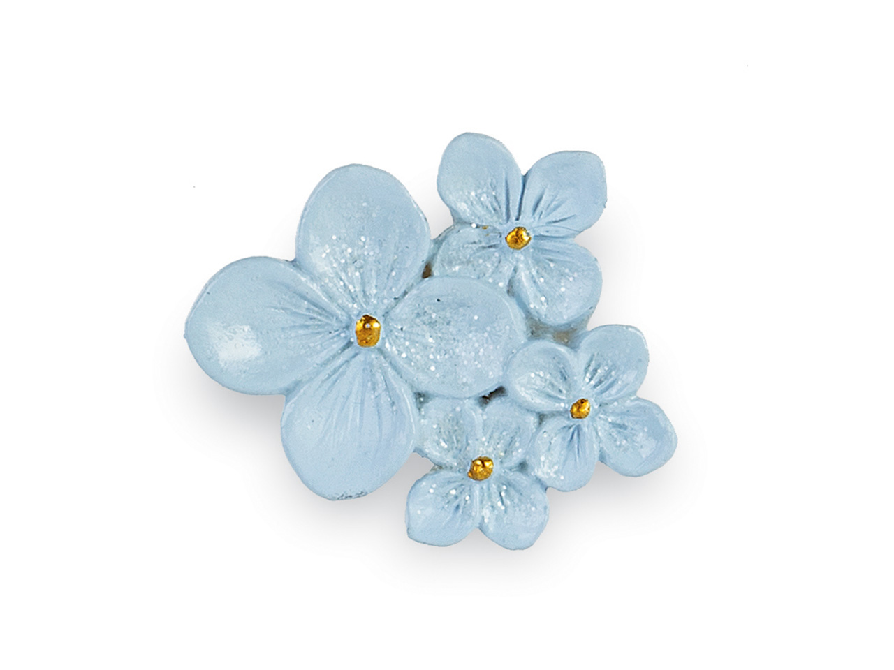 MAGNETE AZZURRO CON FIORI GLITTE 29280M