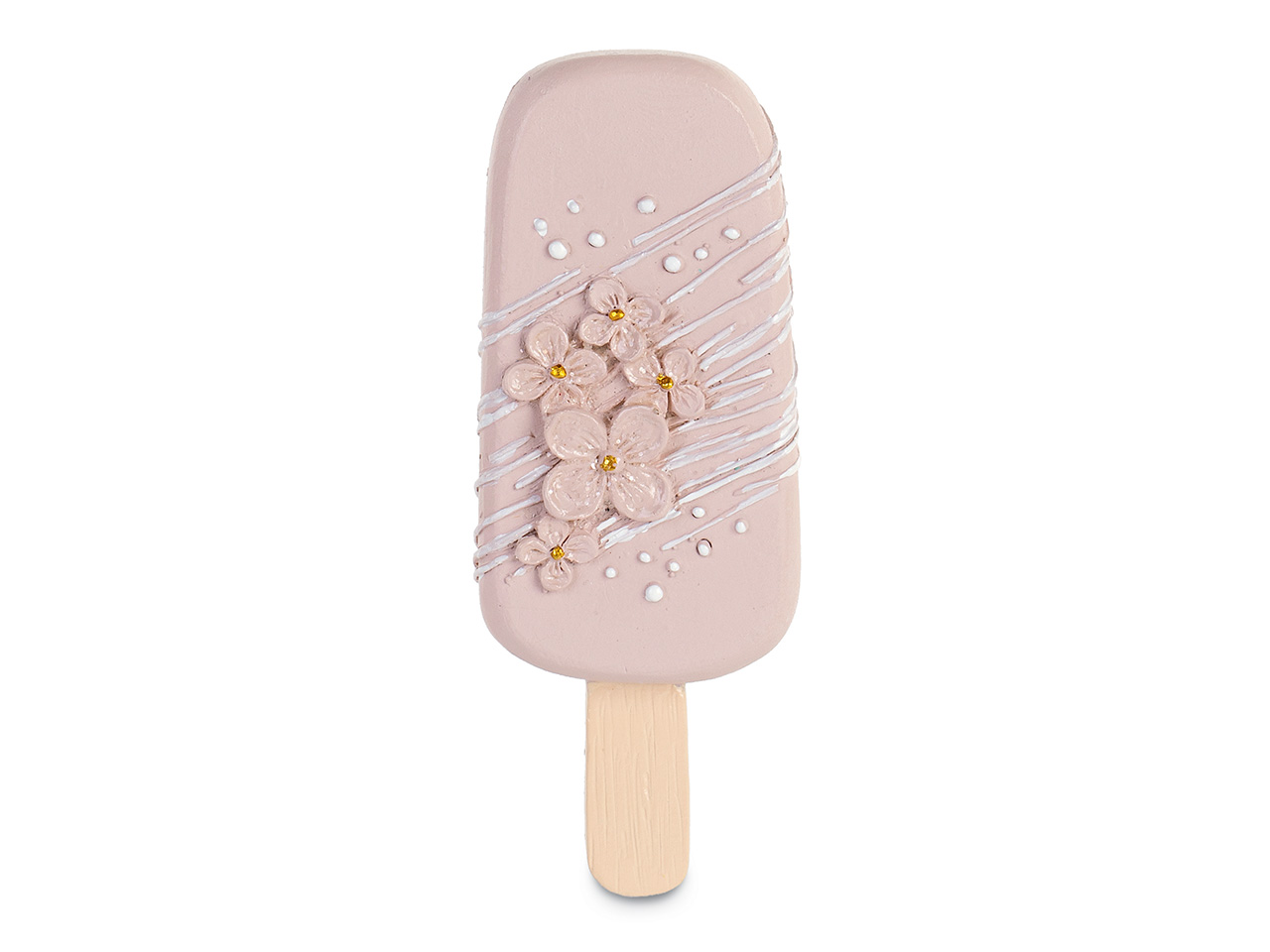 MAGNETE GELATO CIPRIA CON FIORI 29394M