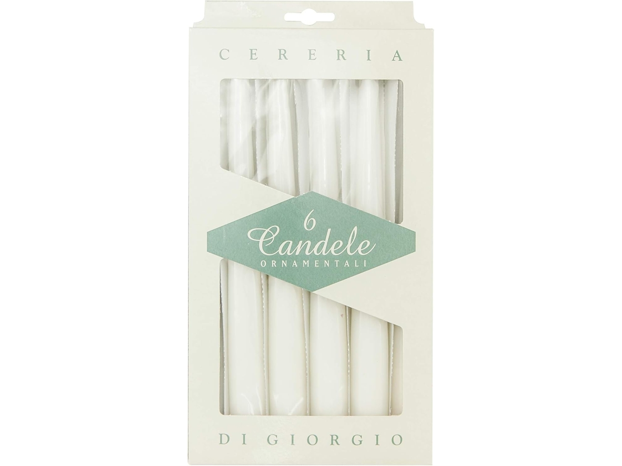 CANDELA CONICA 21cm 6pz AVORIO 1310 02