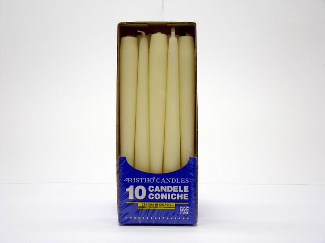 CANDELA CONICA 25 10pz PANNA 56213.34