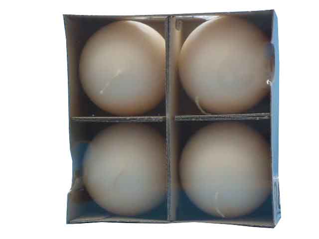 CANDELA SFERA 8cm 4pz AVORIO 56209.02