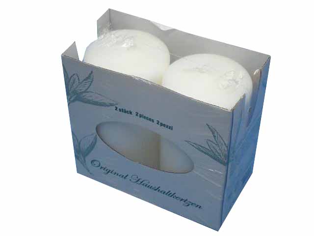 CANDELA MOCCOLO 80X15 2pz BIANCO56205.01