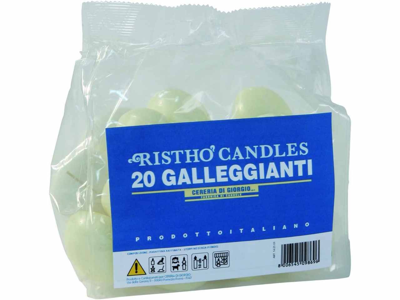 CANDELA GALLEGGIANTE 20pz PANNA 5621134