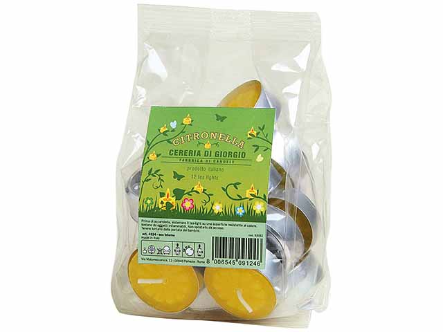 CITRONELLA T-LIGHT 12pz 4324DSPN