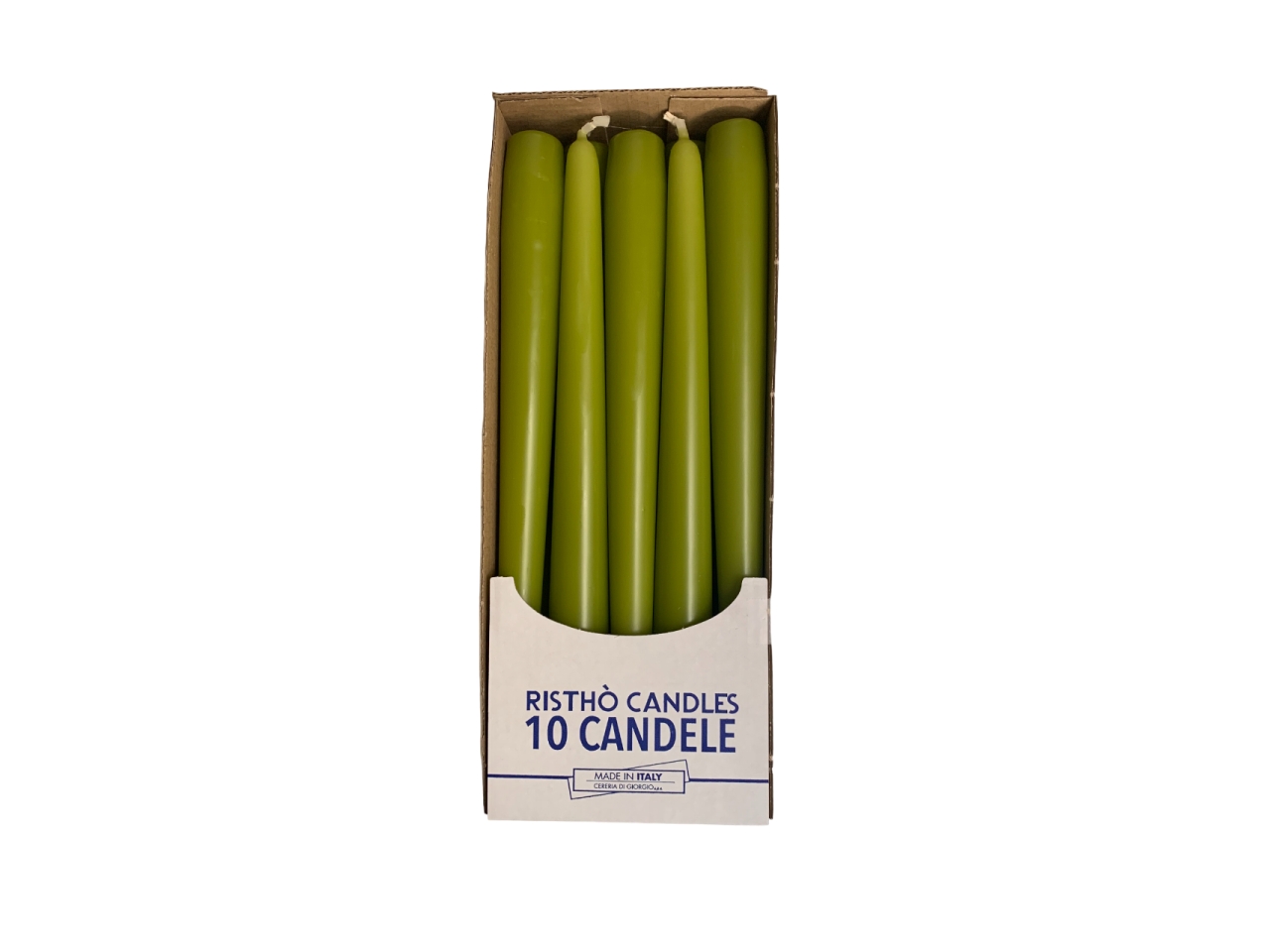 CANDELA CONICA CM25 10PZ VERDE 56213.33