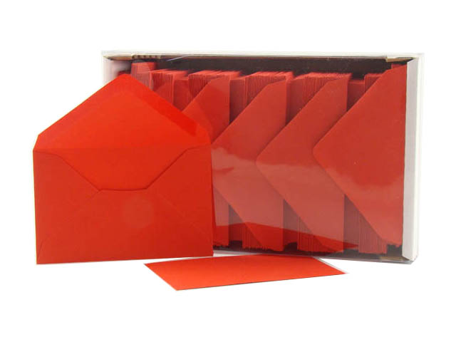 BUSTE 250pz+FOGLIETTO250pz ROSSO E20055