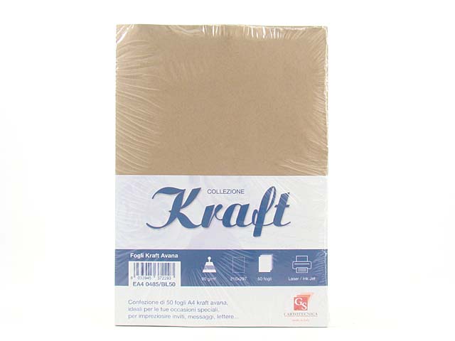 KRAFT AVANA FOGLI 21×29.7 50pz 100gr EA40485/BL50