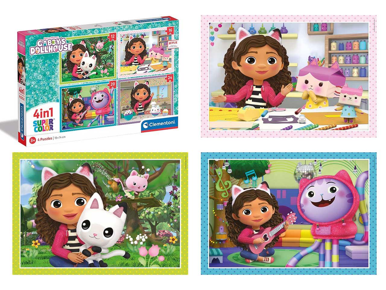 PUZZLE 4 IN 1 GABBY’S DOLLHOUSE 21524.9