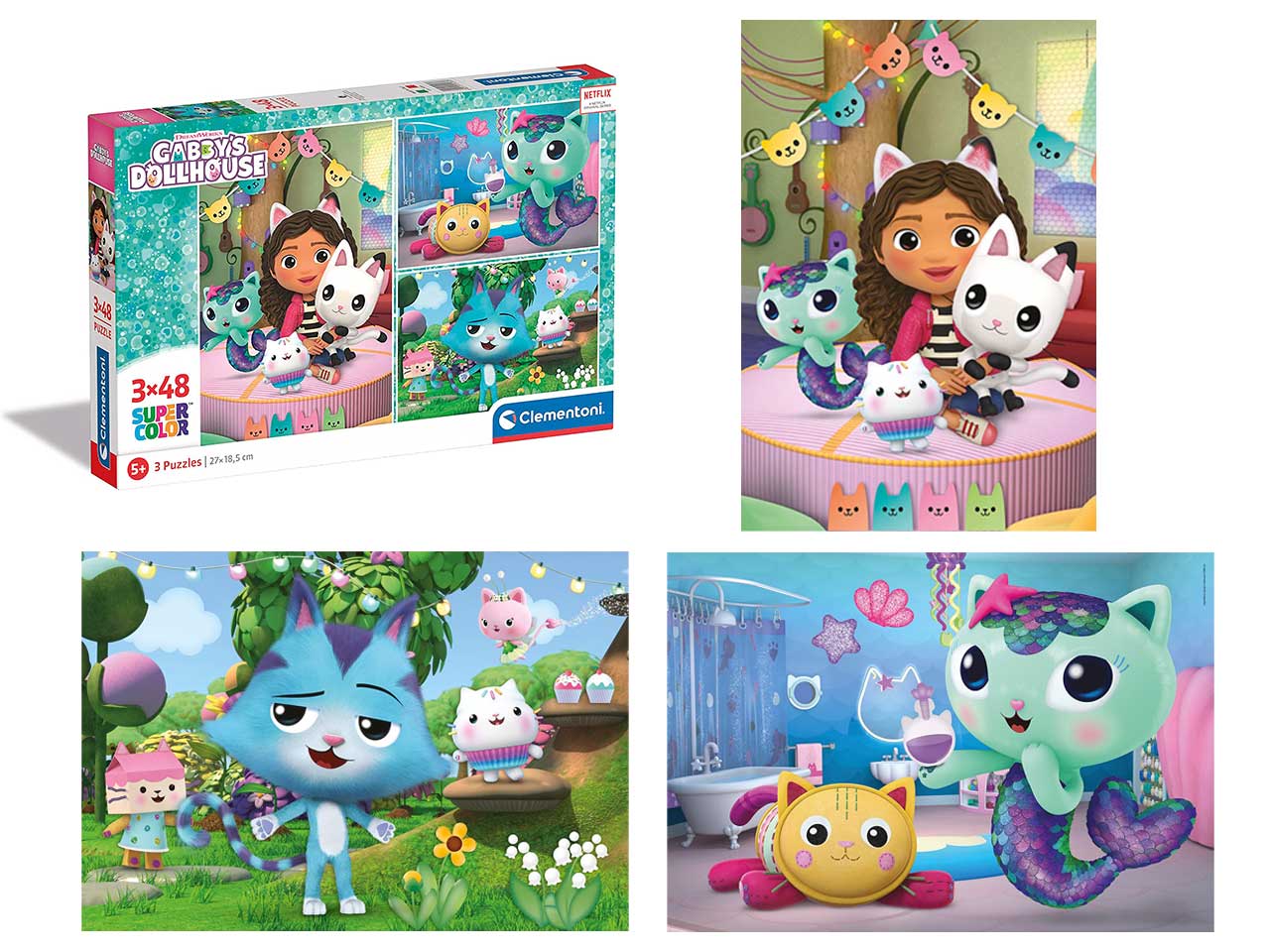 PUZZLE 3X48 GABBY’S DOLLHOUSE 25289.3