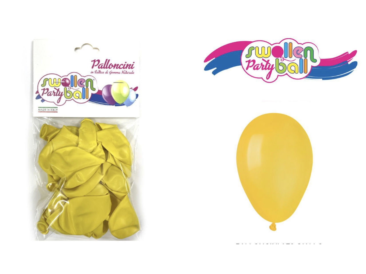 PALLONCINI GOMMA 40 PEZZI GIALLO