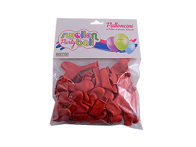 PALLONCINI GOMMA 50pz CUORE ROSSO 1021
