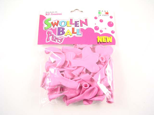 PALLONCINI GOMMA 50pz CUORE ROSA 1022