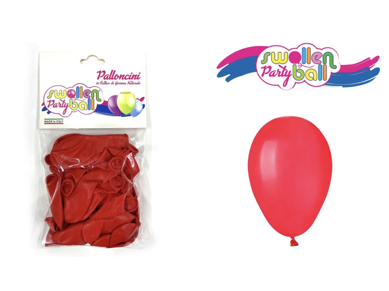 PALLONCINI GOMMA 40 PEZZI ROSSO