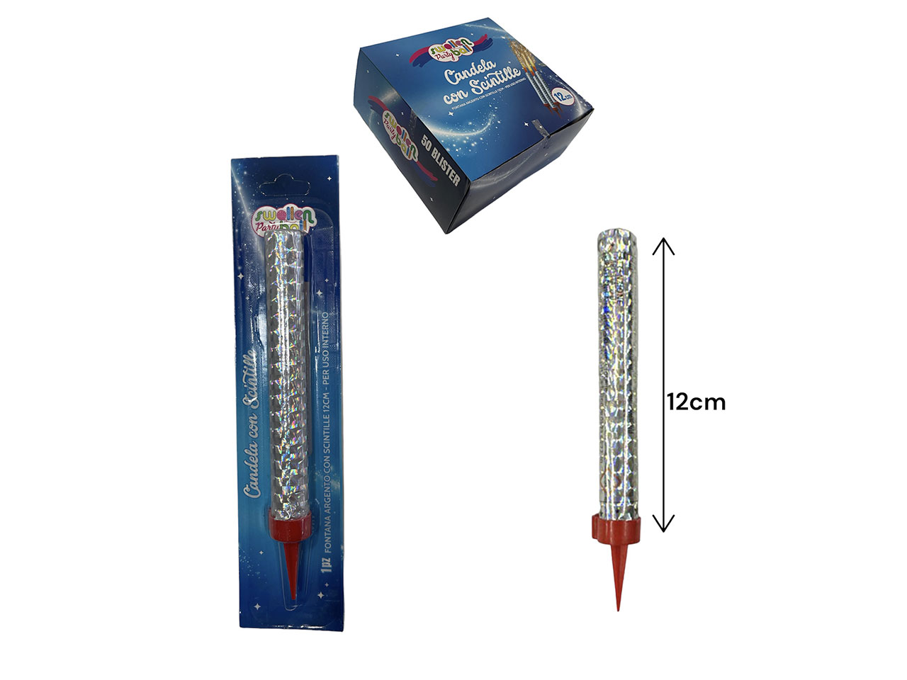 CANDELINA A FONTANA 12CM 50PZ 211/66AN