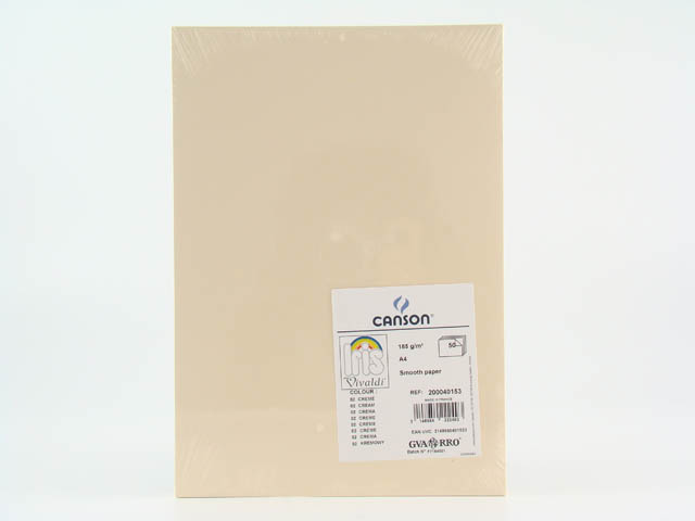 FOGLI VIVALDI A4 185G CREMA 02 PZ.50
