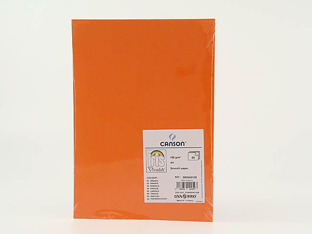 FOGLI VIVALDI A4 185G ARANCIO 50pz