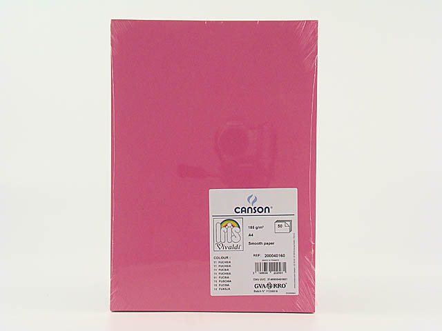 FOGLI VIVALDI A4 185G FUCSIA 50pz
