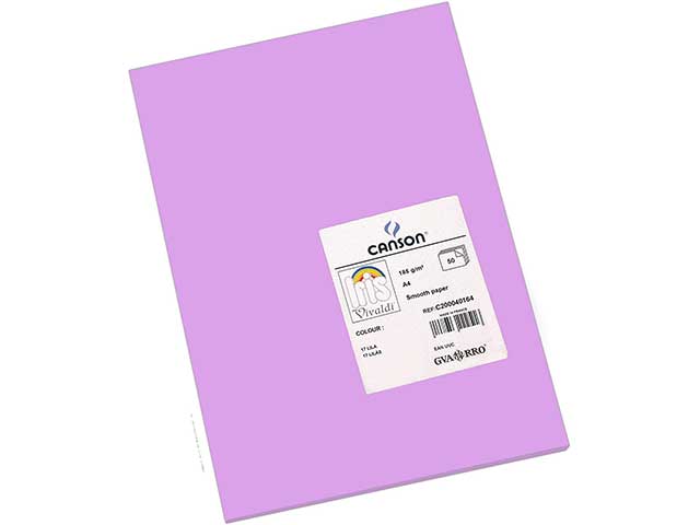 FOGLI VIVALDI A4 185G LILLA 50pz