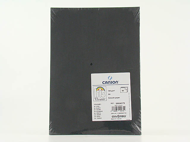 FOGLI VIVALDI A4 185G NERO 38 50pz