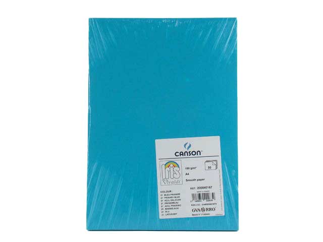 FOGLI VIVALDI A4 185G BLU PRIM.50pz.