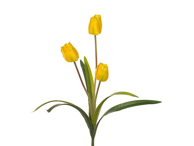 RAMO C/3 TULIPANI H.50CM GIALLI 2FV568