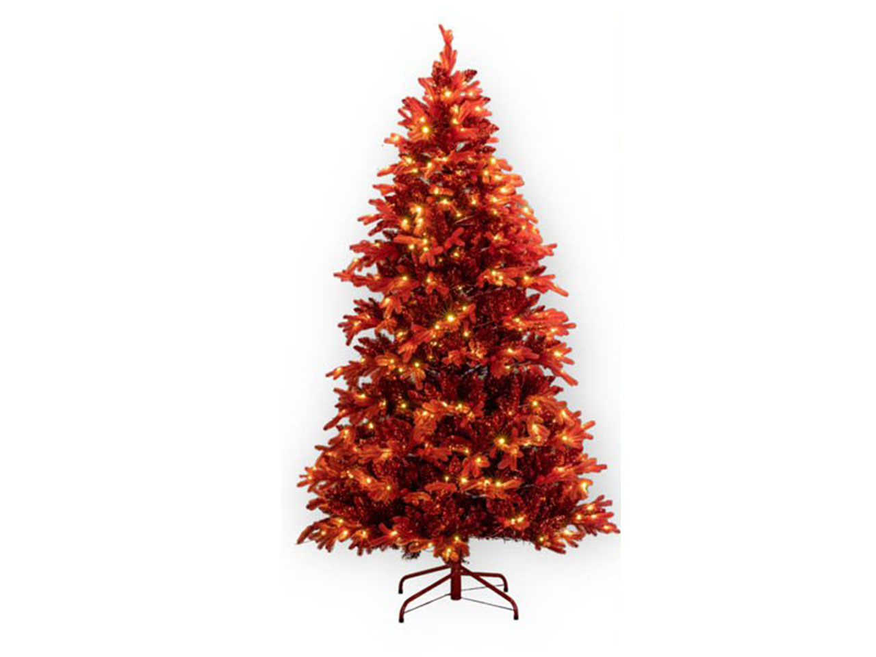 ALBERO ROSSO CON LUCI H.220CM 1NV2424