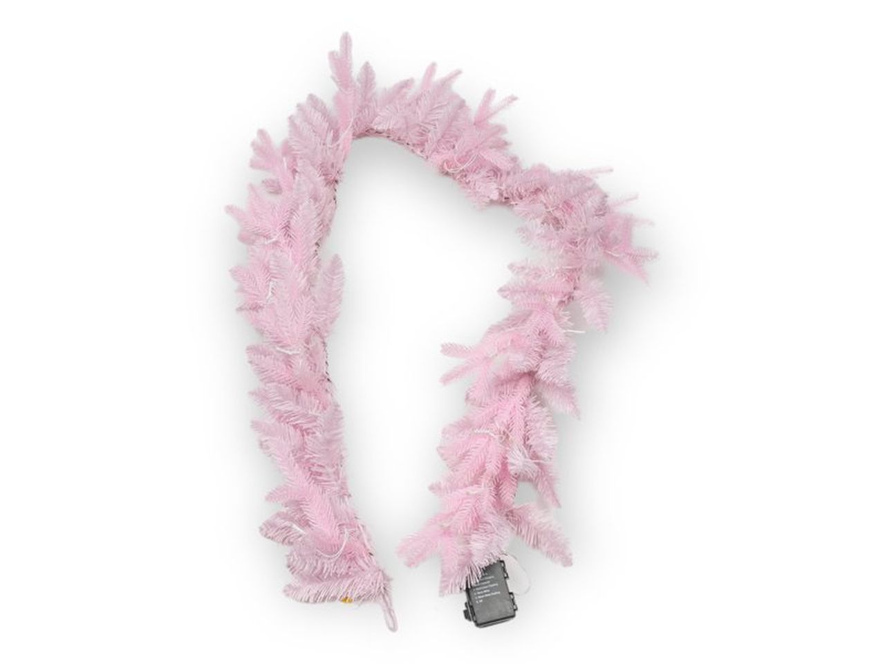 GHIRLANDA NATALIZIA ROSA CON LU 1NV2422 $