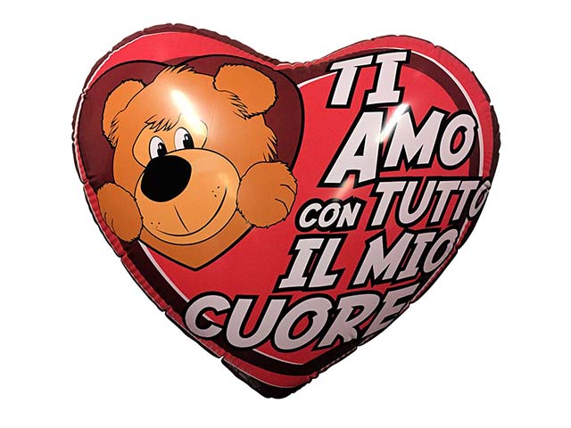 COCCO L’ORSO CUORE GONF.100cm 073999