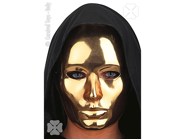 MASCHERA VISO MEDIA METALL.ORO 00079