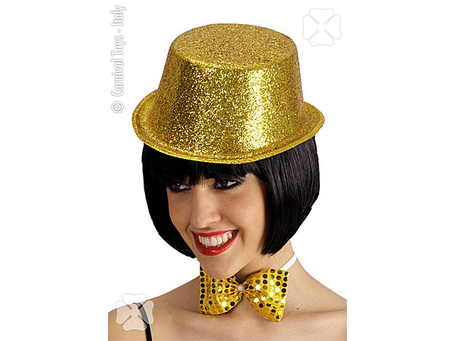 CILINDRO CON GLITTER COLORE ORO I 05506